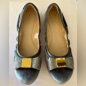 Cole Haan Tali Bow Velvet Ballet Flats